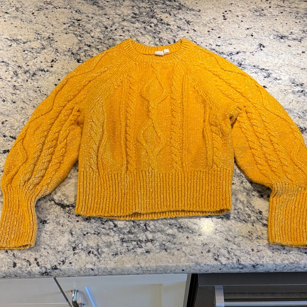 Gap Cable-Knit Sweater -Marigold Yellow